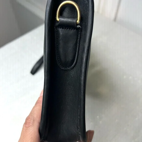 Coach Bonnie Cashin Black Zippered ClutchBag Leather 1970’s Rare EUC - Picture 2 of 13